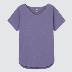 エアリズムシームレスVネックロングTシャツ