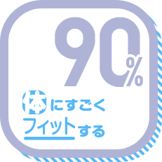 体にすごくフィットする 90%