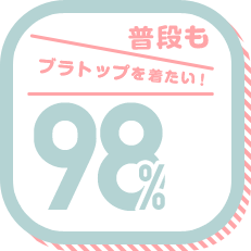 普段もブラトップを着たい! 98%