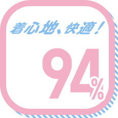 着心地、快適! 94%
