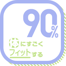 体にすごくフィットする 90%