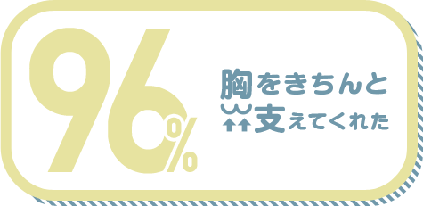 胸をきちんと支えてくれた 96%
