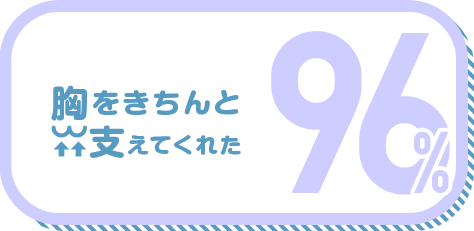 胸をきちんと支えてくれた 96%