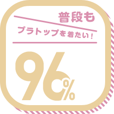 普段もブラトップを着たい! 96%