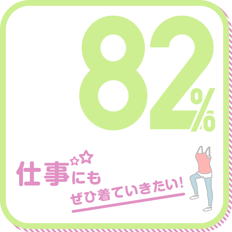 仕事にもぜひ着ていきたい! 82%