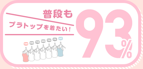 普段もブラトップを着たい！ 93%