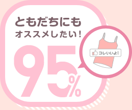ともだちにもオススメしたい！ 95%