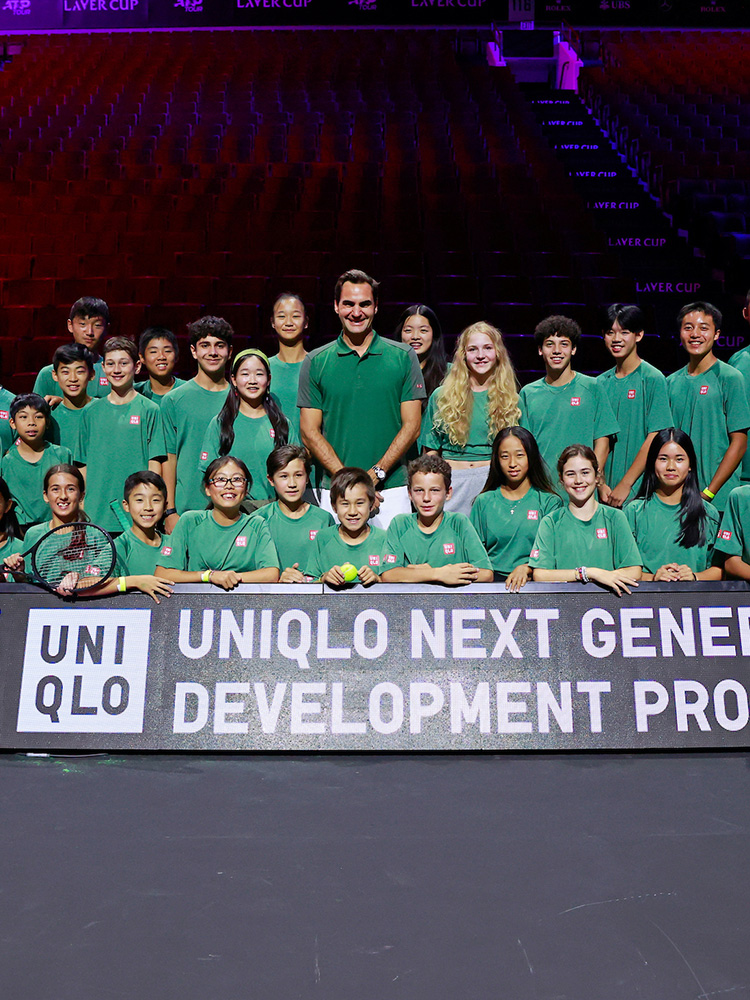 UNIQLO Next Generation Development Program with Roger Federer at LAVER CUP in Vancouver 2023