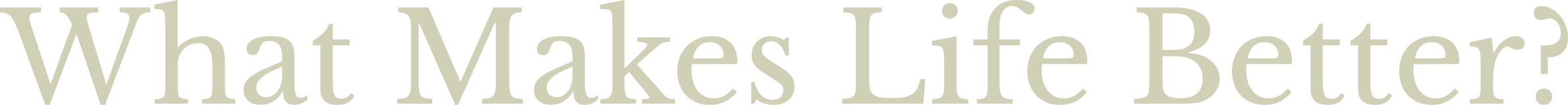 What Makes Life Better?