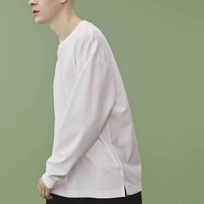 A modern take on the classic long-sleeve T-shirt.