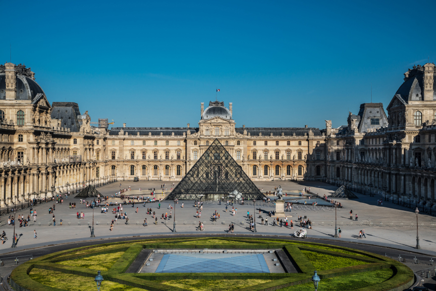 Musée du Louvre The glass pyramid is the main entrance to the museum. Pyramide du Louvre &copy; arch. I.M. Pei