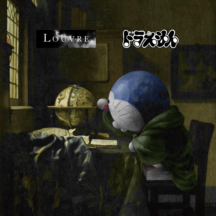 Doraemon meets the Louvre