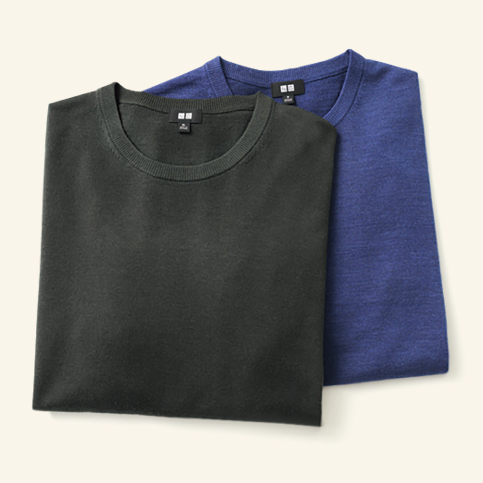 Crew neck sweater for men