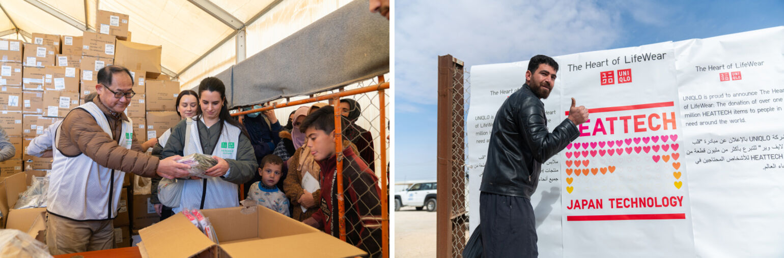 効率的で確実な配布オペレーションの実現は、ユニクロとUNHCRの長年の衣料支援活動のたまものです。