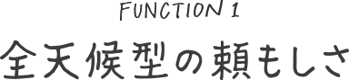 全天候型の頼もしさ