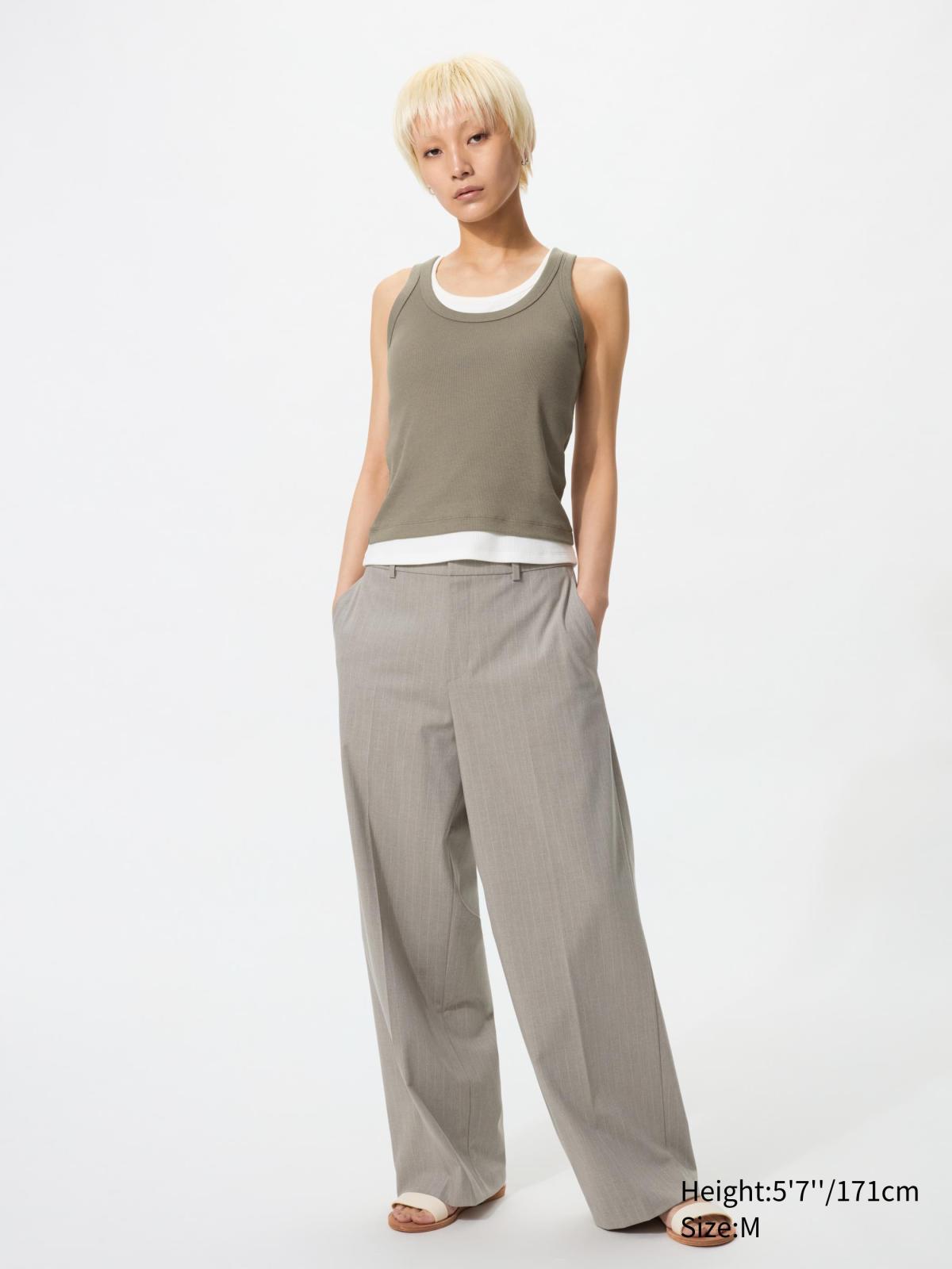 女裝 SMART 寬褲(條紋)