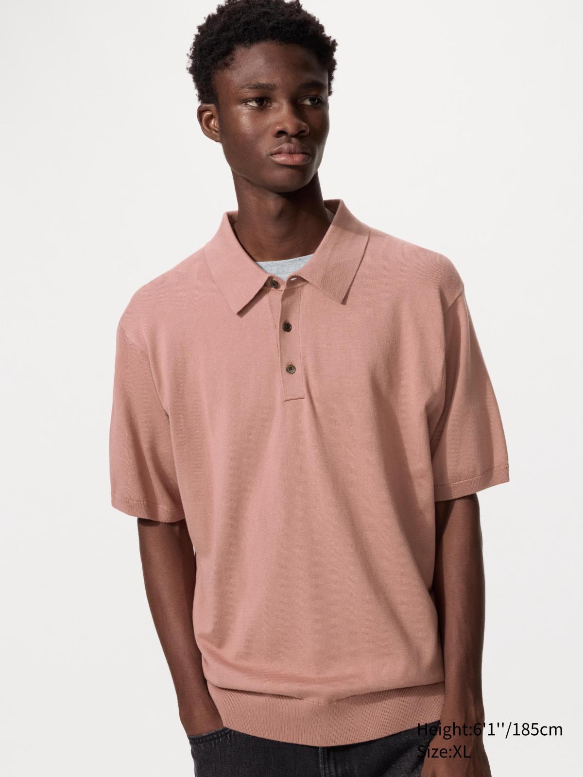 男裝 可機洗針織POLO衫(短袖)