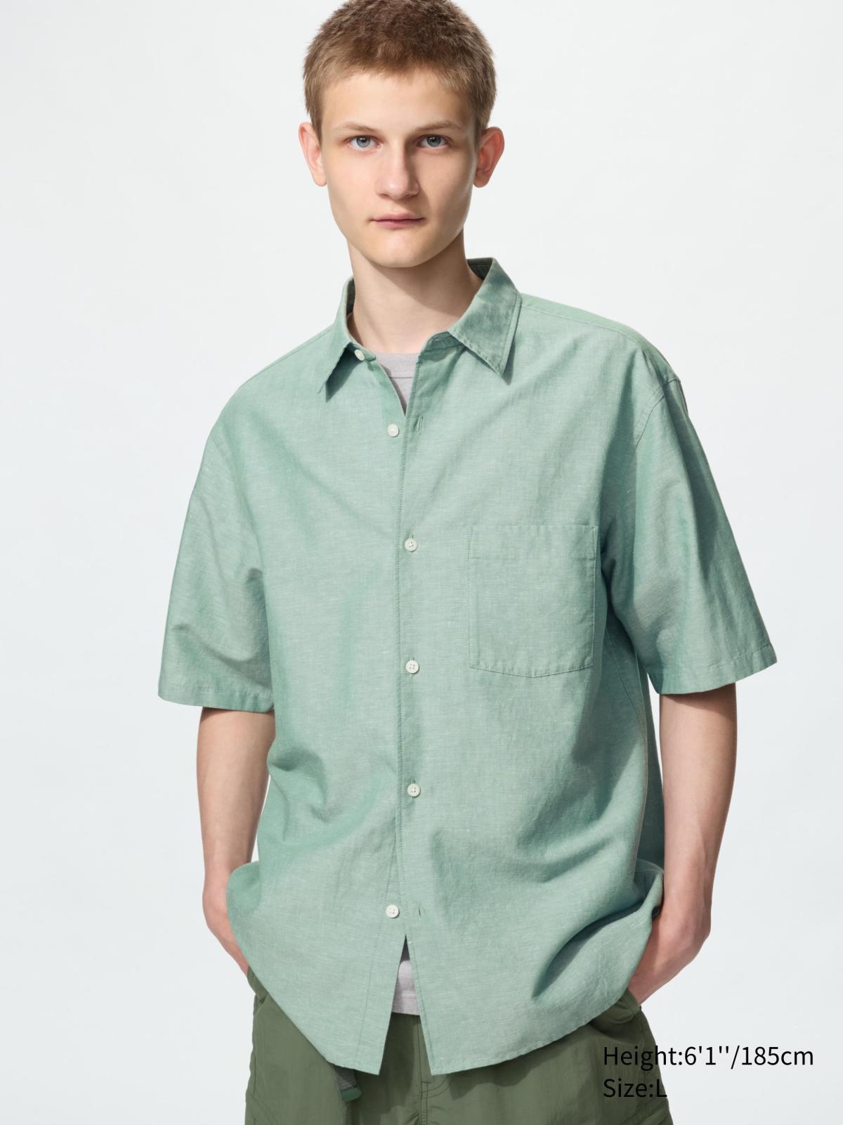男裝/男女適穿 棉麻襯衫(短袖)
