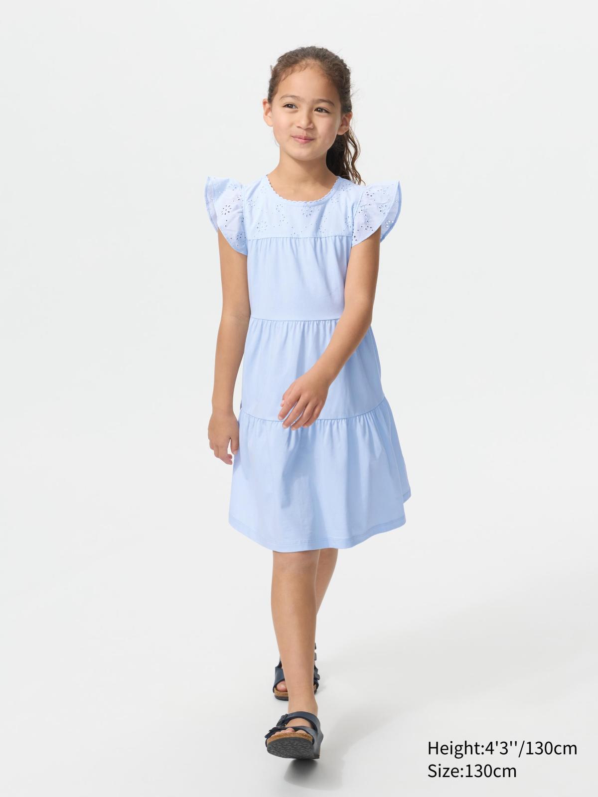 女童 拼接洋裝(短袖)