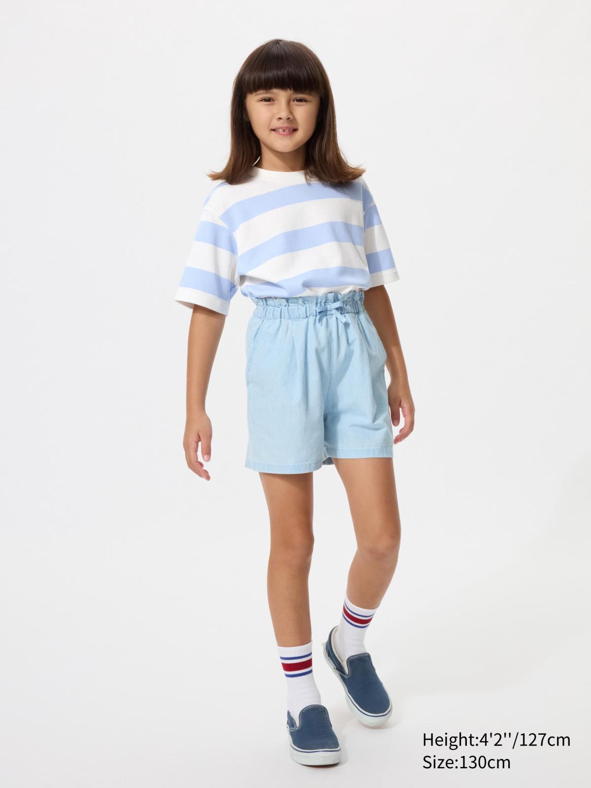 女童 輕便短褲(牛仔)