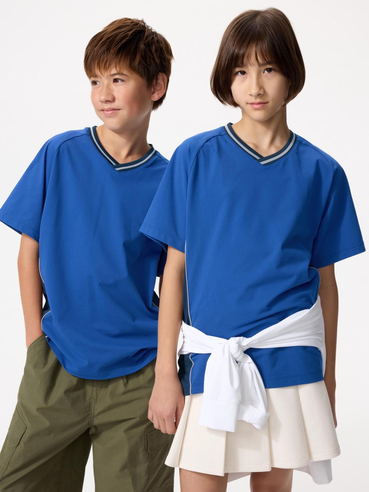 童裝 DRY-EX V領T恤(短袖)