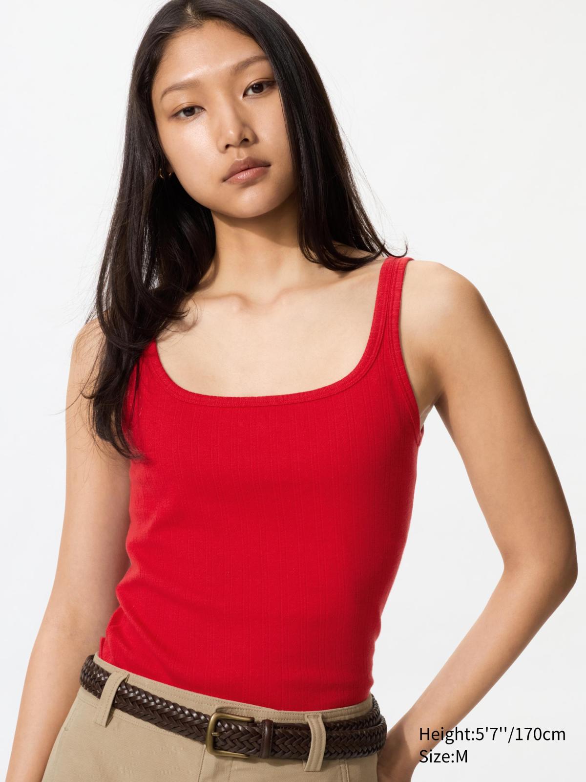 女裝 紋理坦克背心