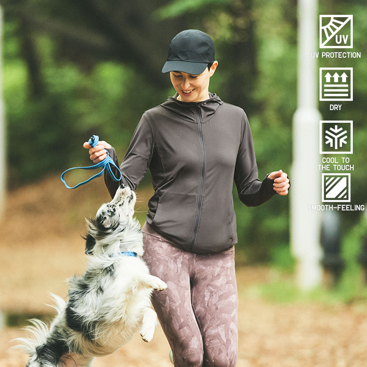 Women AIRism Mesh UV Protection Full-Zip Hoodie