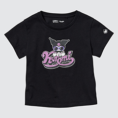 Sanrio Characters: Kuromi & My Melody Cropped UT (Short-Sleeve Graphic T-Shirt)