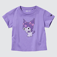 Sanrio Characters: Kuromi & My Melody Cropped UT (Short-Sleeve Graphic T-Shirt)