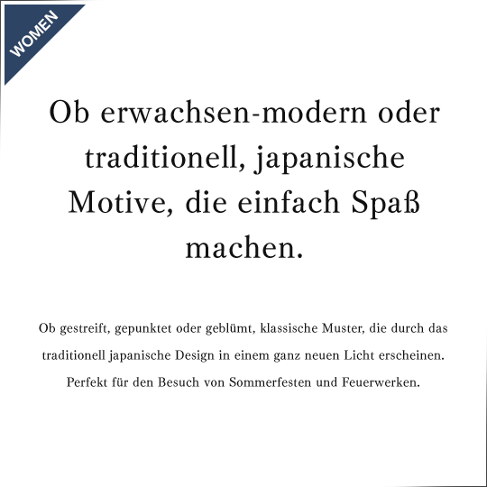 Ob erwachsen-modern oder traditionell, japanische Motive, die einfach Spaß machen.